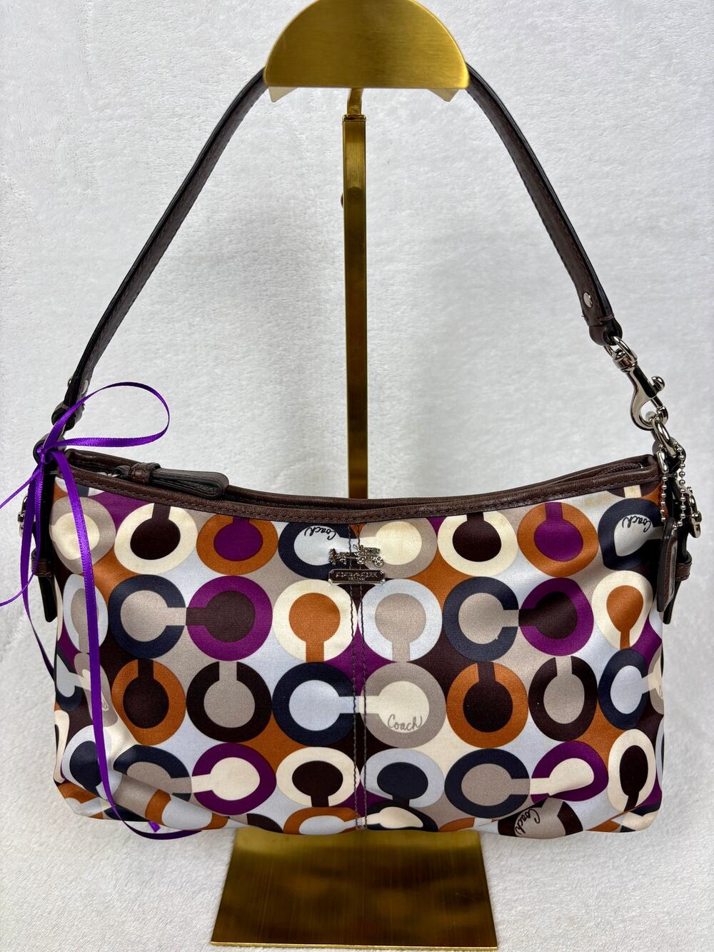 Coach Y2K Madison Graphic Op Art Sateen Small Shoulder Bag